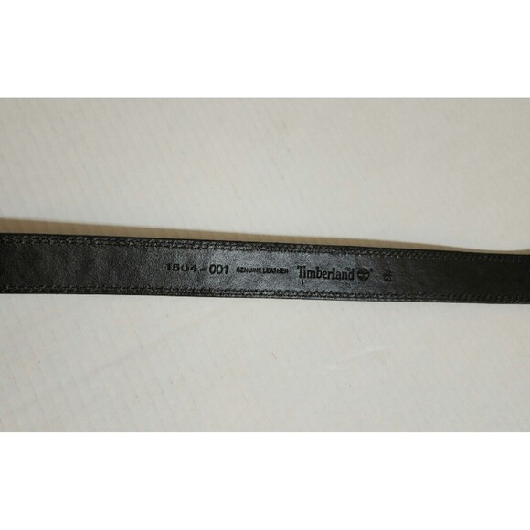 Timberland Men's Genuine Leather Belt Size 36 Black Contrast Stitches 1504-001 - Picture 5 of 7